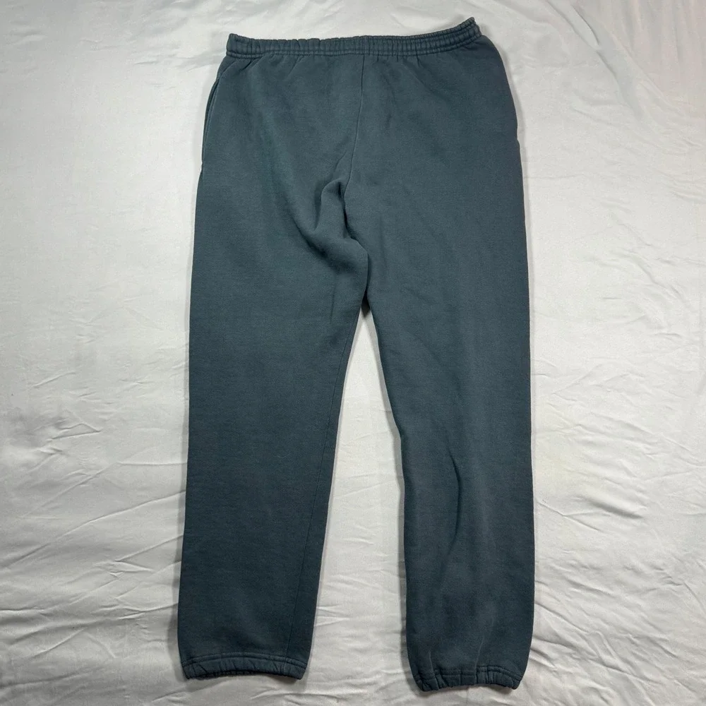 Vintage Russell Athletic Sweatpants Mens M Teal USA Made Elastic Cozy Grunge